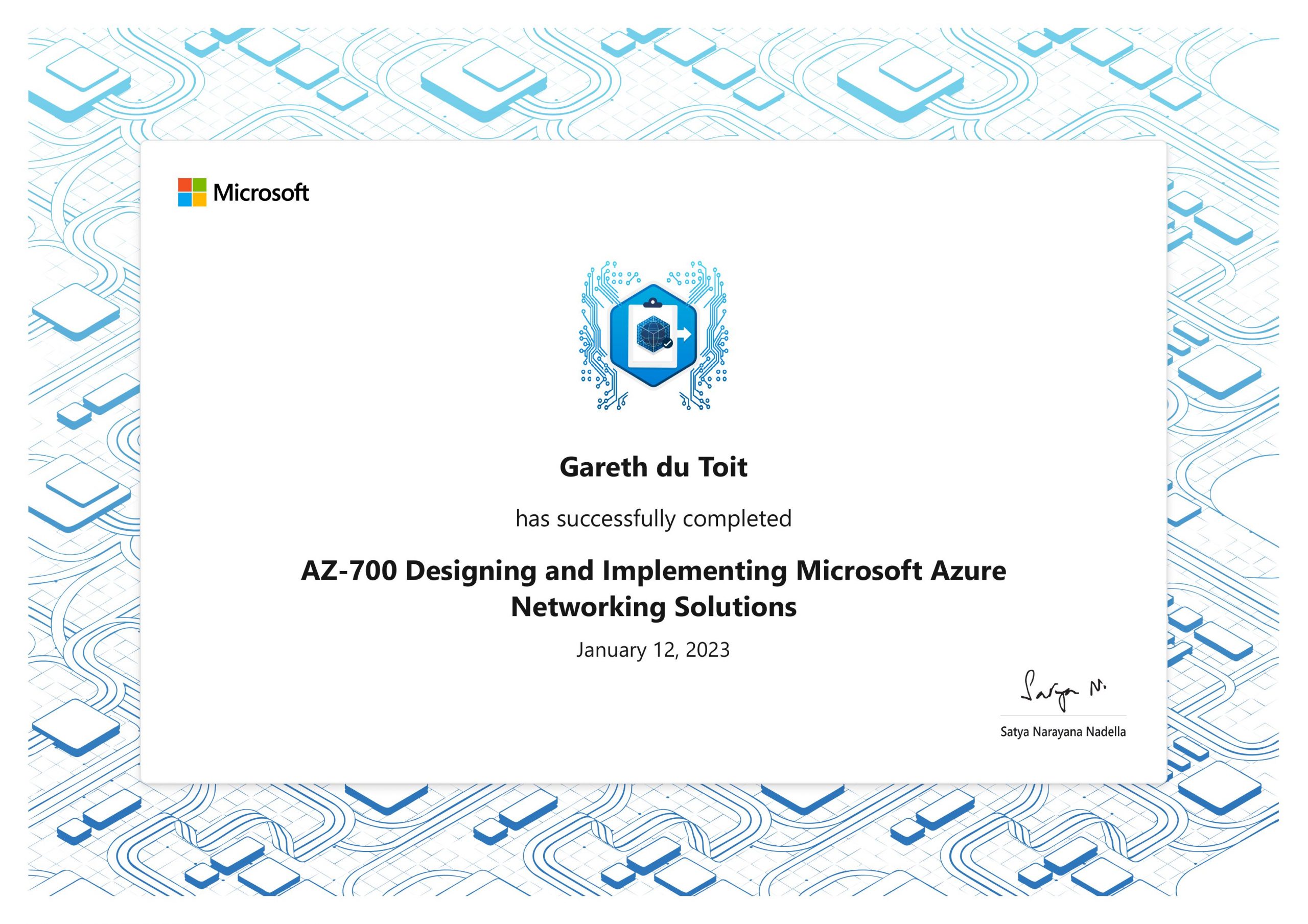 Achievements - AZ-700 Designing and Implementing Microsoft Azure Networking Solutions